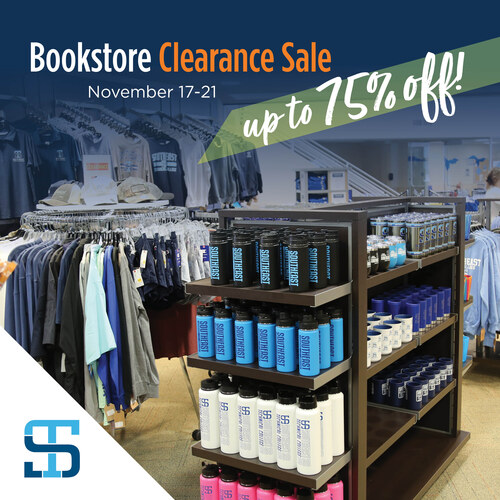 Bookstore clearance sale social media post