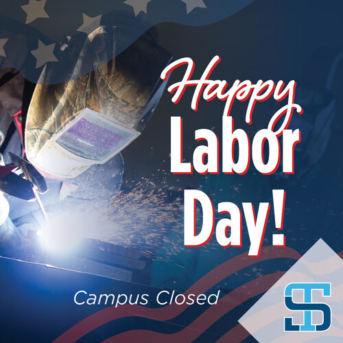 Happy Labor Day, campus closed social media post