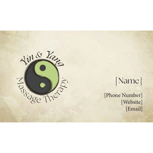 Yin and Yang Massage Therapy business card